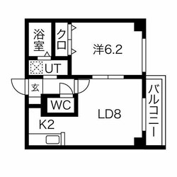 カルフール恵大の物件間取画像